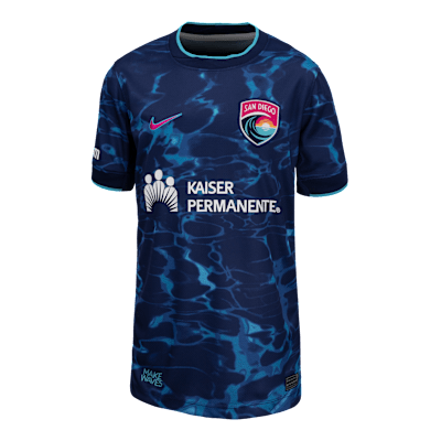 San Diego Wave FC 2025 Stadium Away Big Kids' Nike Dri-FIT